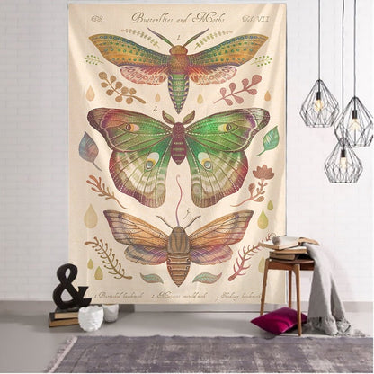 Flower Butterfly Pattern Tapestry - Mystical Rose Gems