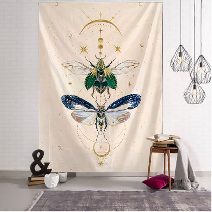 Flower Butterfly Pattern Tapestry - Mystical Rose Gems