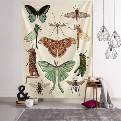 Flower Butterfly Pattern Tapestry - Mystical Rose Gems