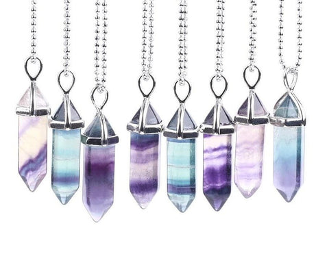 Fluorite Crystal Pendant - 3 Varieties! - Mystical Rose Gems