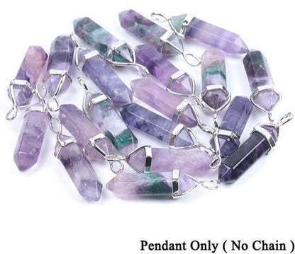 Fluorite Crystal Pendant - 3 Varieties! - Mystical Rose Gems