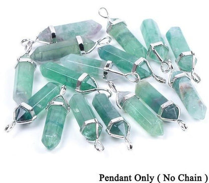 Fluorite Crystal Pendant - 3 Varieties! - Mystical Rose Gems