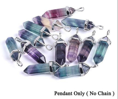 Fluorite Crystal Pendant - 3 Varieties! - Mystical Rose Gems