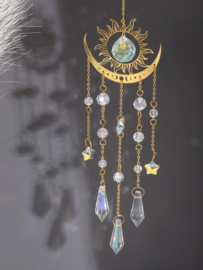 Gold Moon and Sunburst Suncatcher - Mystical Rose Gems