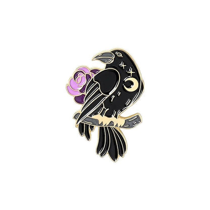 Gothic Crow Pins - Mystical Rose Gems