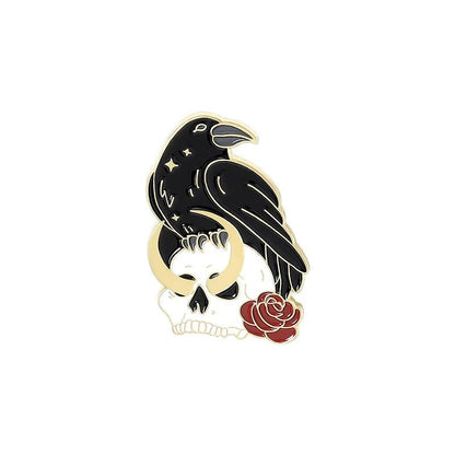 Gothic Crow Pins - Mystical Rose Gems