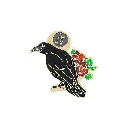 Gothic Crow Pins - Mystical Rose Gems