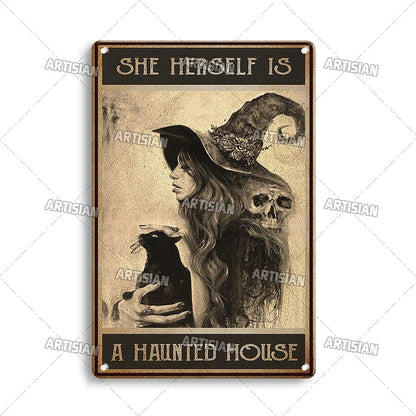 Halloween Metal Signs - Mystical Rose Gems