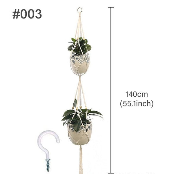 Hanging Plant Macrame Hanger - Mystical Rose Gems