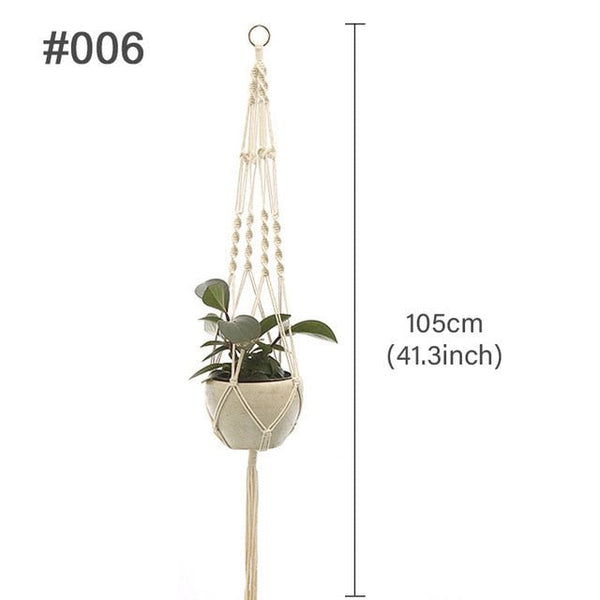 Hanging Plant Macrame Hanger - Mystical Rose Gems