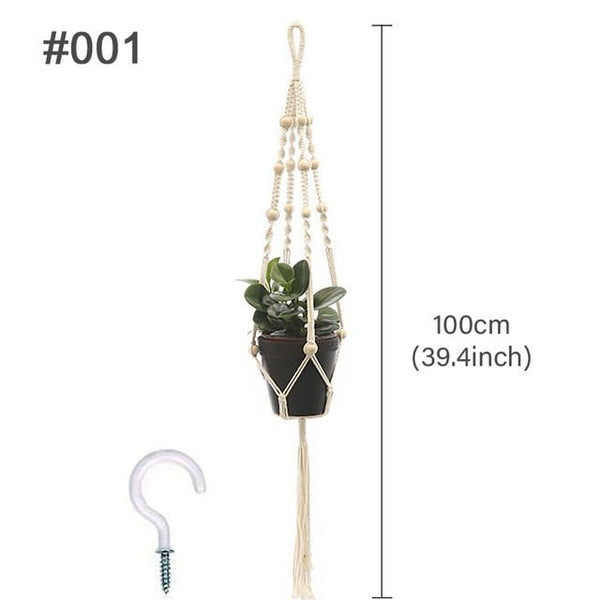 Hanging Plant Macrame Hanger - Mystical Rose Gems