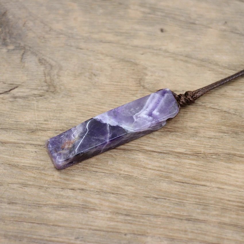 Healing Crystal Natural Stone Slice Pendants - Mystical Rose Gems
