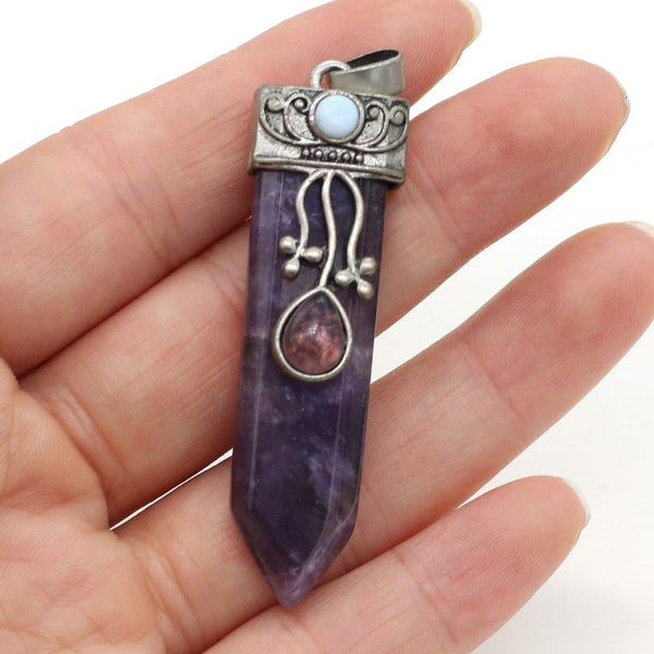 Healing Crystal Pendant - Mystical Rose Gems