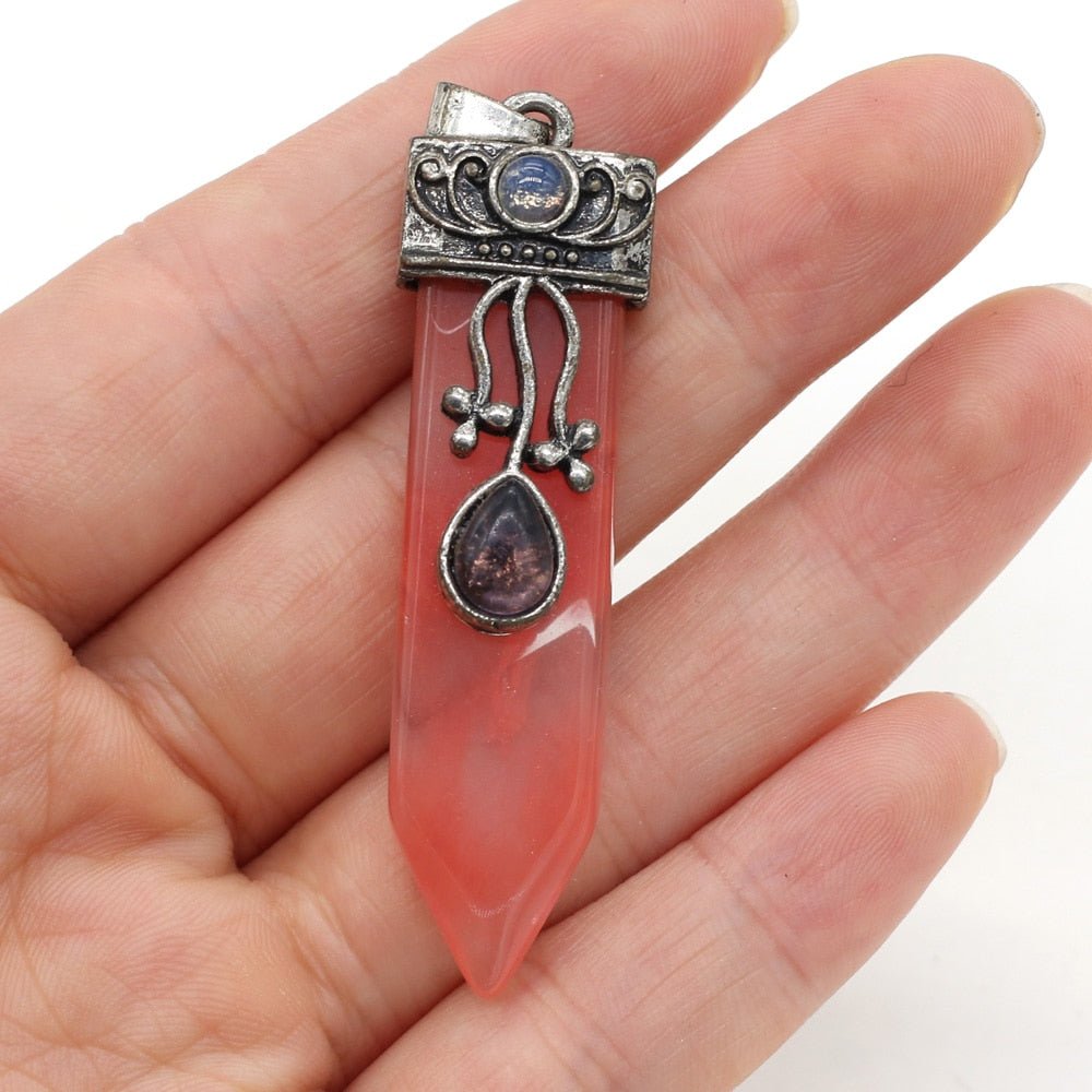 Healing Crystal Pendant - Mystical Rose Gems