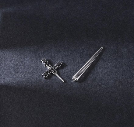 Illusion Dagger Sword Earrings - Mystical Rose Gems