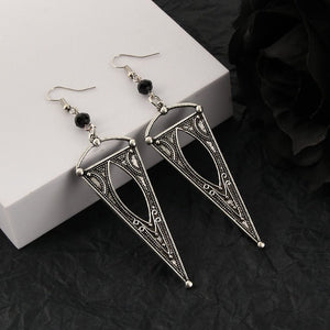 Inverted Triangle Geometry Dangle Earrings - Mystical Rose Gems
