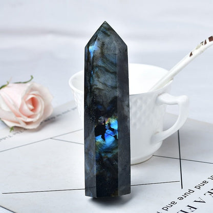 Large Labradorite Crystal Point - Mystical Rose Gems