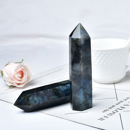 Large Labradorite Crystal Point - Mystical Rose Gems