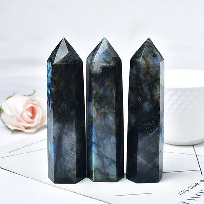 Large Labradorite Crystal Point - Mystical Rose Gems