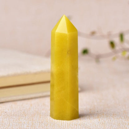 Lemon Jade Stone Crystal Point Tower - Mystical Rose Gems