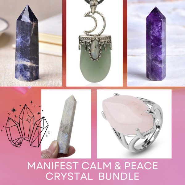 Manifest Calm & Peace Crystal Bundle - Mystical Rose Gems