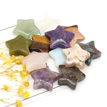 Natural Crystal Stone Stars - Mystical Rose Gems