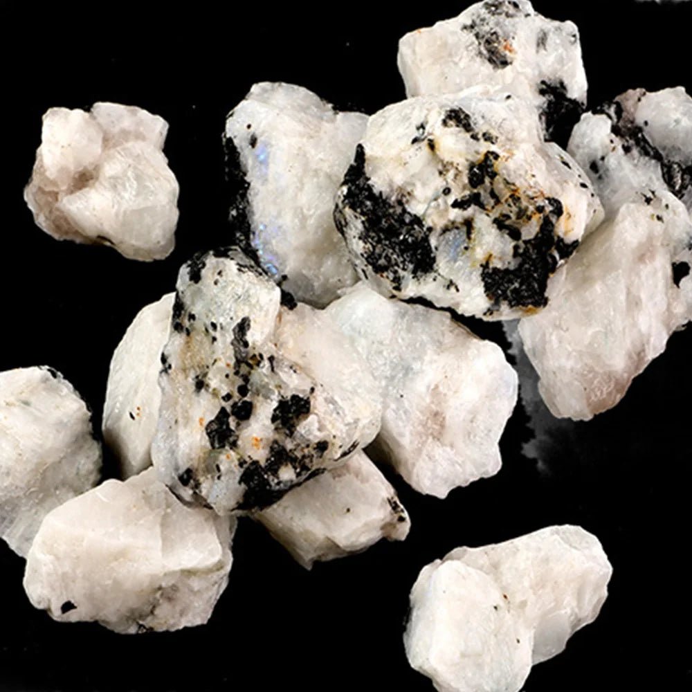 Natural Raw Moonstone Crystals 200g - Mystical Rose Gems