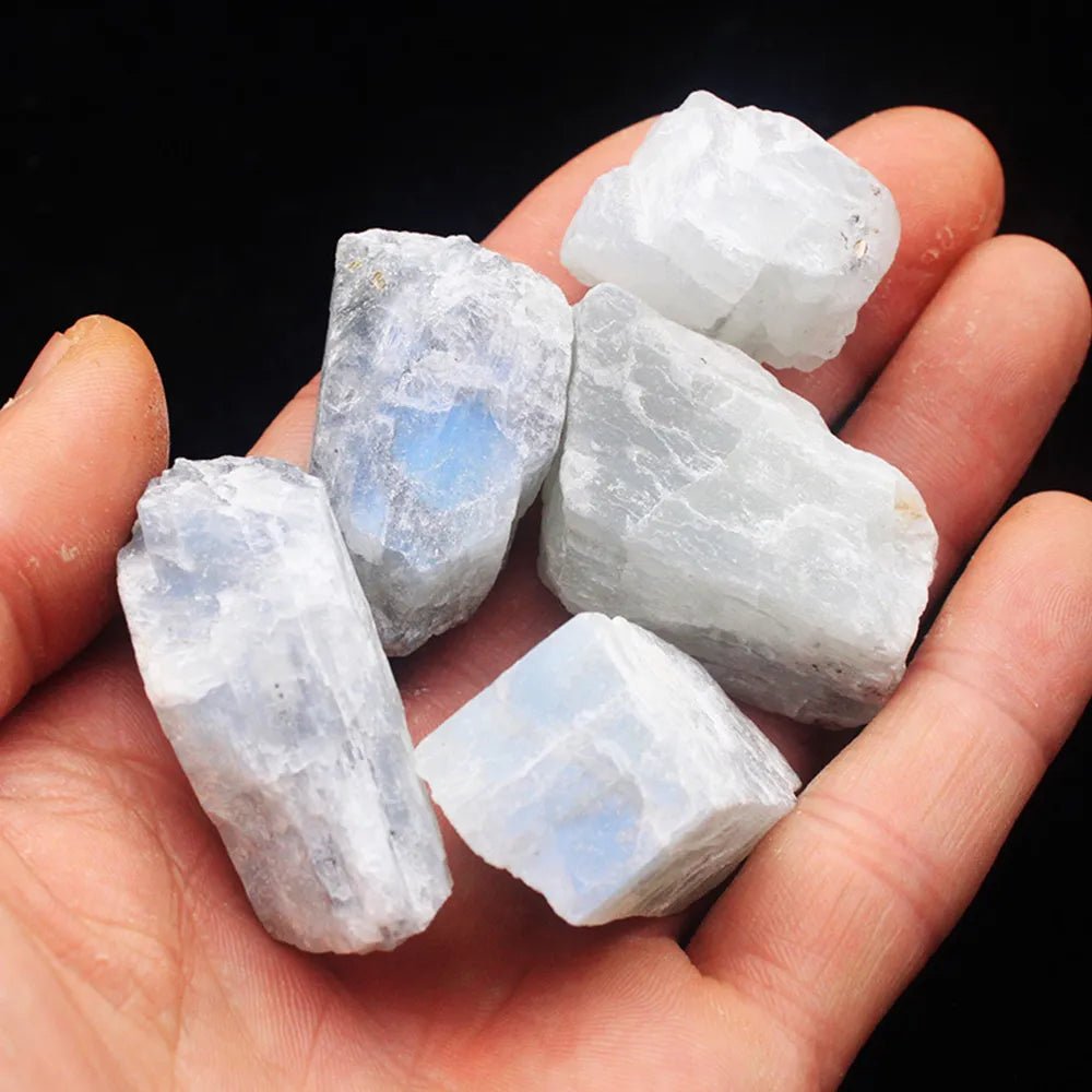 Natural Raw Moonstone Crystals 200g - Mystical Rose Gems