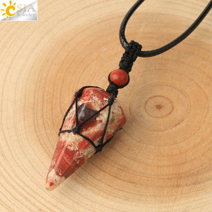 Natural Stone Healing Crystal Necklaces - Mystical Rose Gems