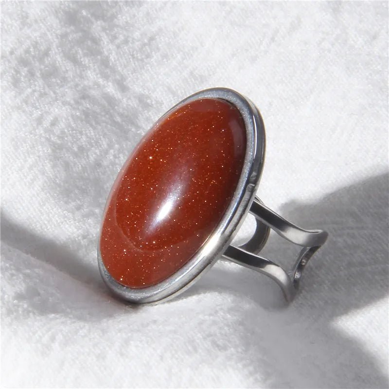 Natural Stone Polished Rings - Mystical Rose Gems