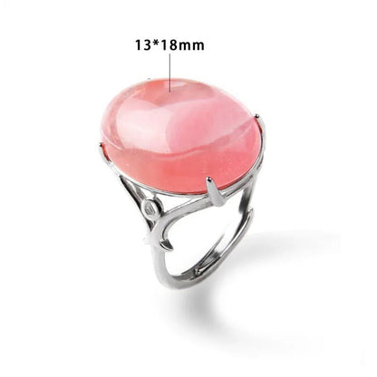 Natural Stone Polished Rings - Mystical Rose Gems