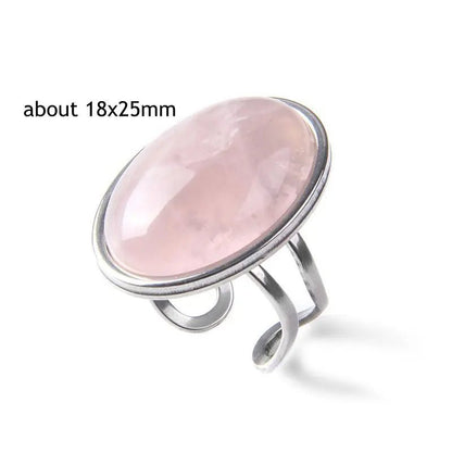 Natural Stone Polished Rings - Mystical Rose Gems