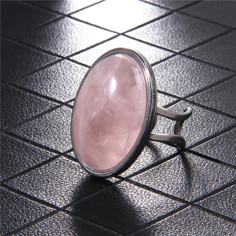 Natural Stone Polished Rings - Mystical Rose Gems