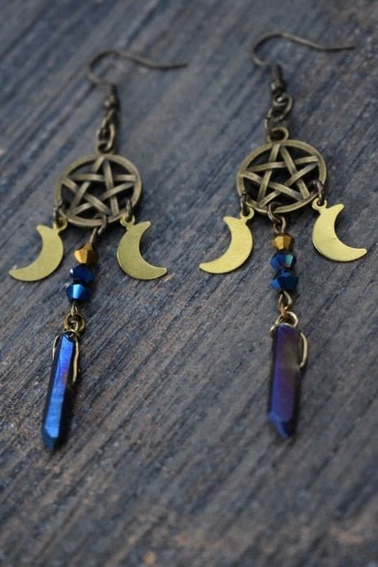 Pagan Moon Earrings and more! - Mystical Rose Gems