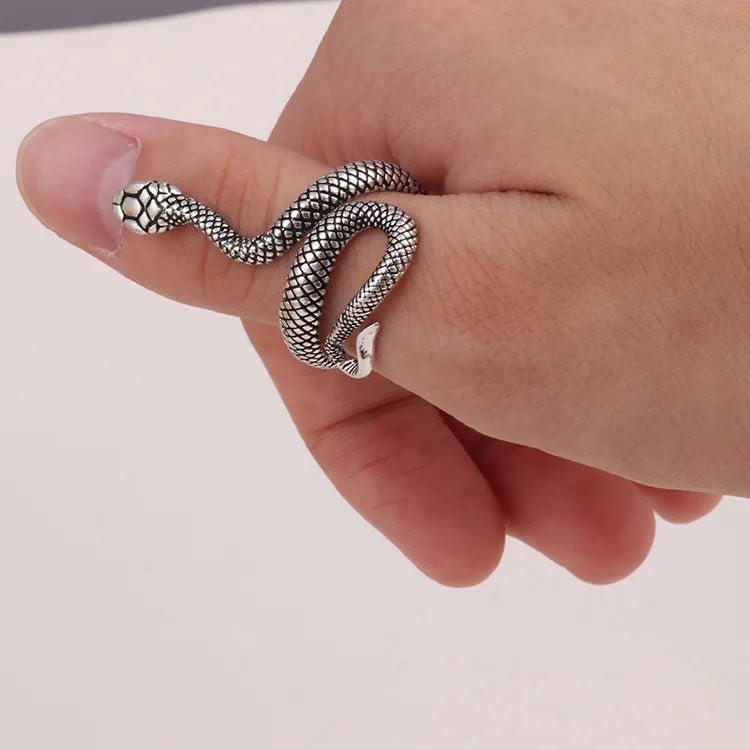 Rhinestone Adjustable Snake Ring - Mystical Rose Gems