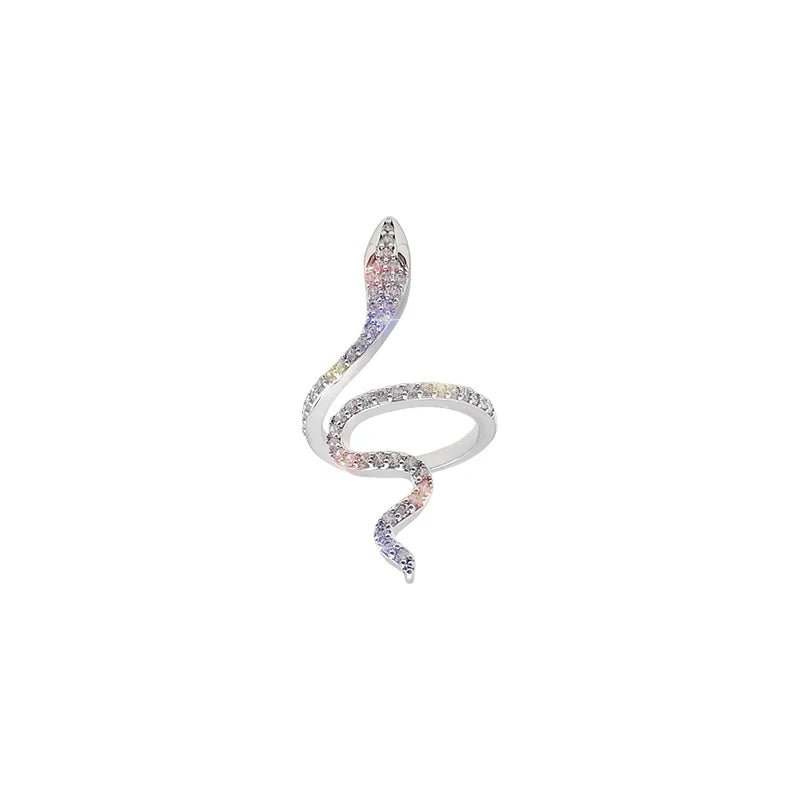 Rhinestone Adjustable Snake Ring - Mystical Rose Gems