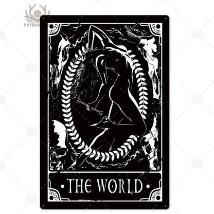 Tarot Metal Poster Signs - Mystical Rose Gems