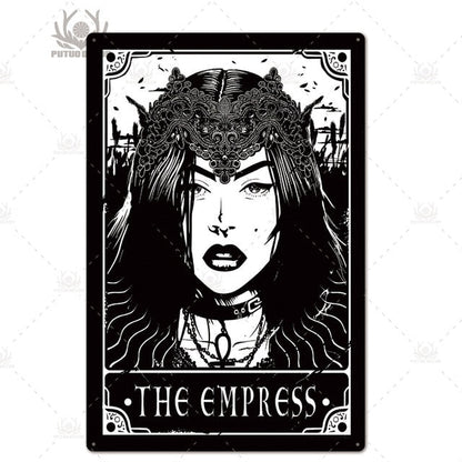 Tarot Metal Poster Signs - Mystical Rose Gems