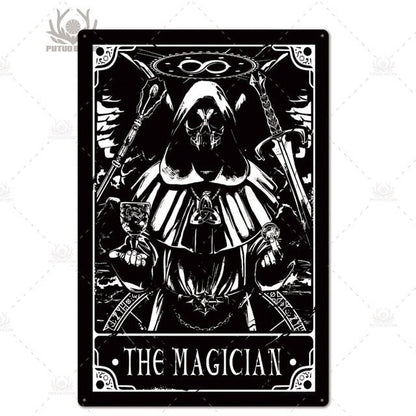 Tarot Metal Poster Signs - Mystical Rose Gems