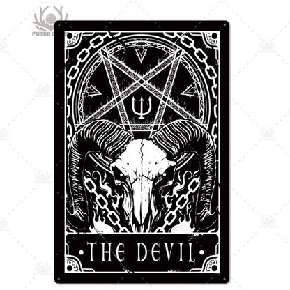 Tarot Metal Poster Signs - Mystical Rose Gems