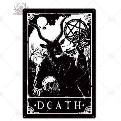 Tarot Metal Poster Signs - Mystical Rose Gems