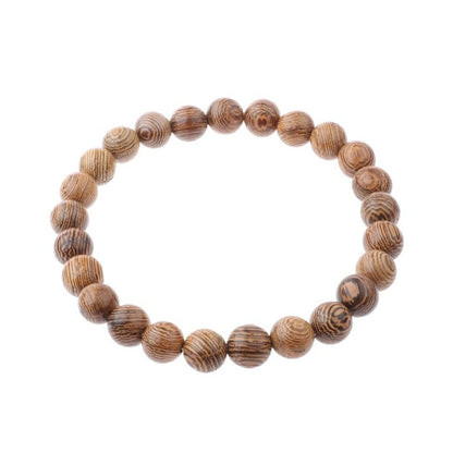 Tibetan Buddha Meditation Wood Bracelets - Mystical Rose Gems