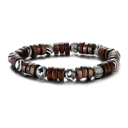 Tibetan Buddha Meditation Wood Bracelets - Mystical Rose Gems