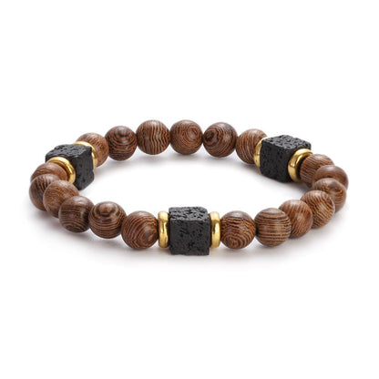 Tibetan Buddha Meditation Wood Bracelets - Mystical Rose Gems