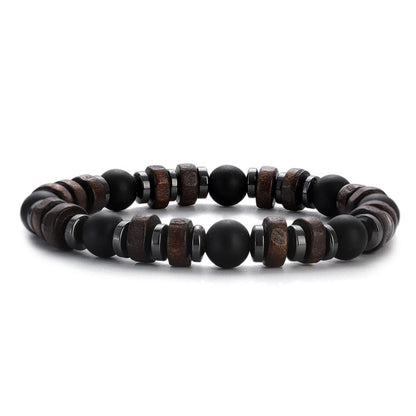 Tibetan Buddha Meditation Wood Bracelets - Mystical Rose Gems