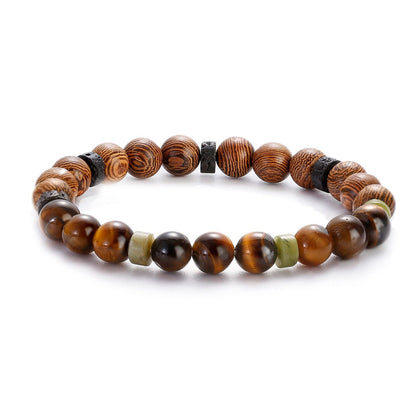 Tibetan Buddha Meditation Wood Bracelets - Mystical Rose Gems