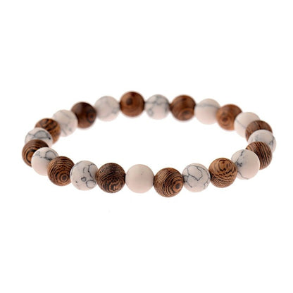 Tibetan Buddha Meditation Wood Bracelets - Mystical Rose Gems