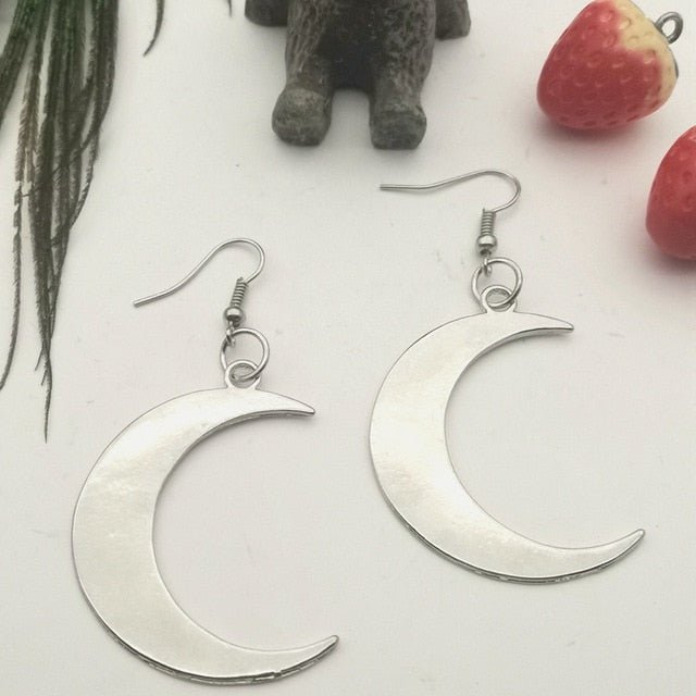 Various Silver Moon Earrings - Mystical Rose Gems