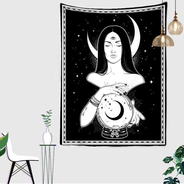Witchy Women Wall Tapestries - Mystical Rose Gems