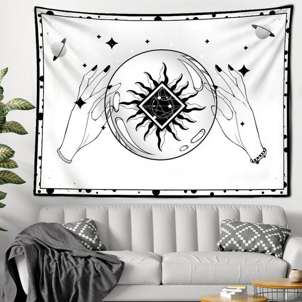 Witchy Women Wall Tapestries - Mystical Rose Gems